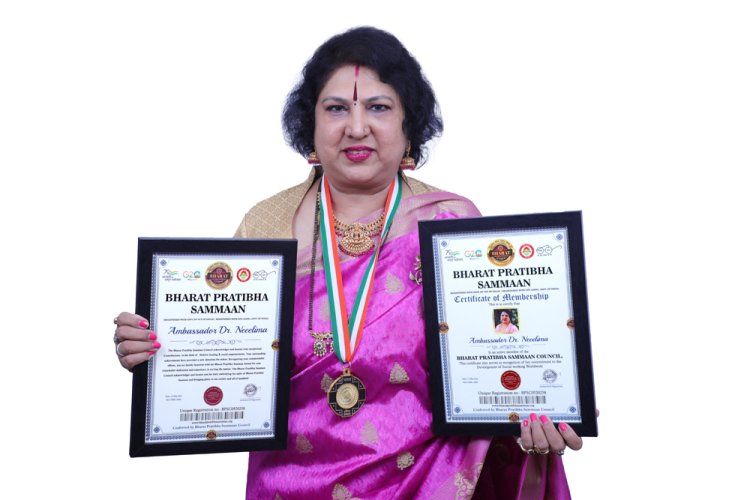 AMB. DR. NEEELIMA, Renowned HR Professional and Holistic Healer, Honored with Prestigious Bharat Pratibha Sammaan National Award