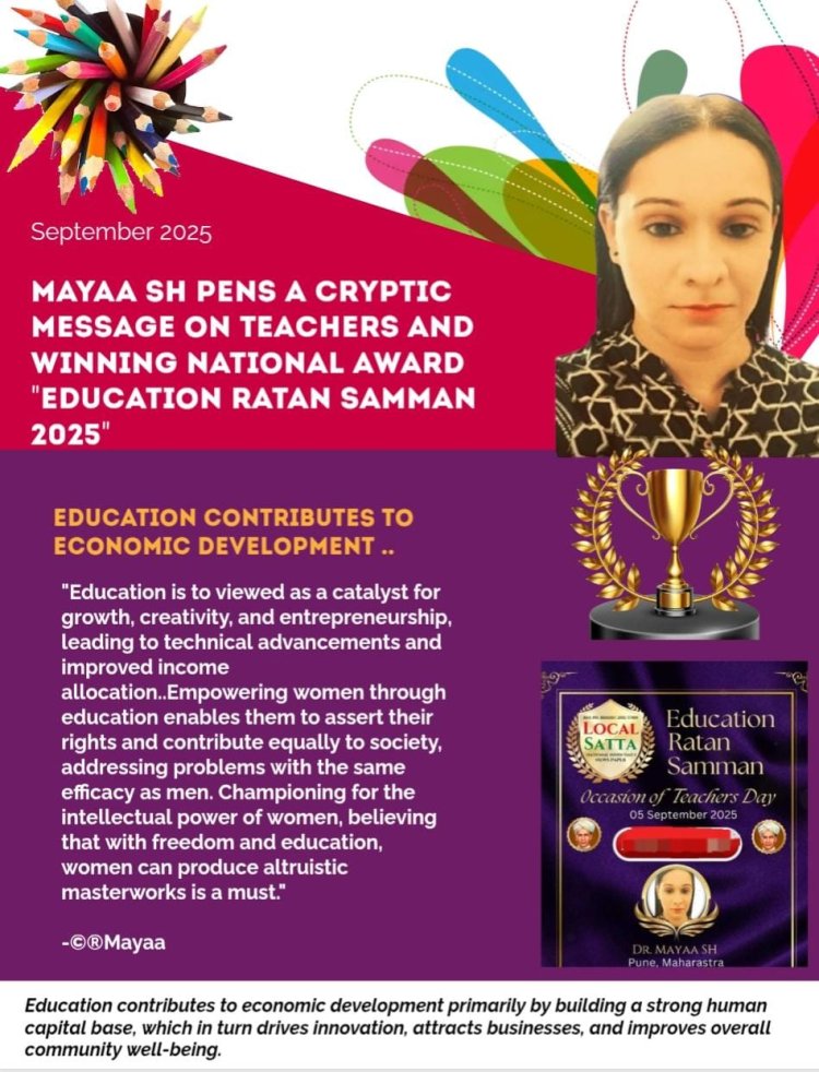 Mayaa SH Pens A Cryptic Message On Teachers And Winning National Award "Education Ratan Samman 2025"...