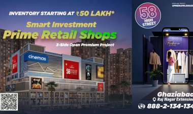 Invest in High-Growth Retail Shops at Charms 58 High Street, Raj Nagar Extension, Ghaziabad
