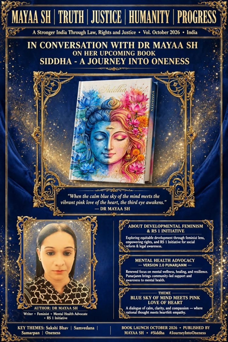 In Conversation With Dr Mayaa SH On Her Upcoming Book "Siddha" - A Journey Into Oneness...